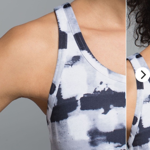 Lululemon Studio Racerback Ghost Weave White Black Size 6 - Picture 6 of 13